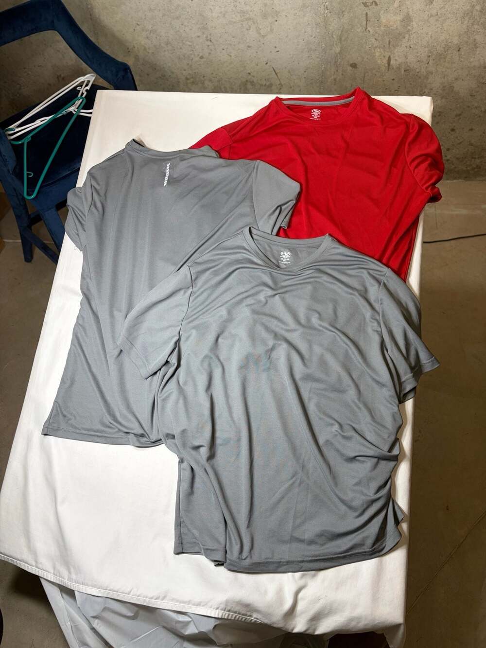 Athletic Works Men's DriWorks Performance Crewneck T-Shirt, 2XL Tall (Lot of 3)